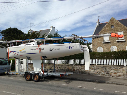 dématé sanglé au épart de Quiberon