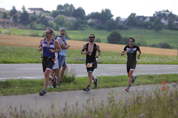 Auf der Laufstrecke stiegen die Temperaturen ...