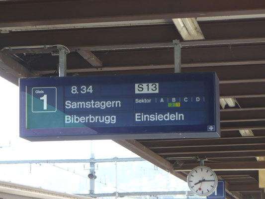 Zug von Wädenswil nach Biberbrugg