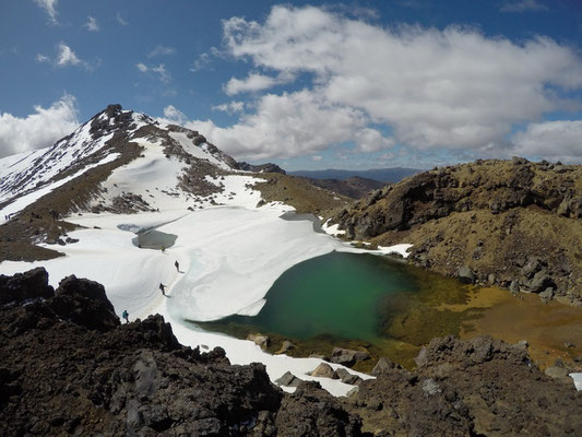 Tongariro Alpine Crossing Wanderung - Emerald Lakes