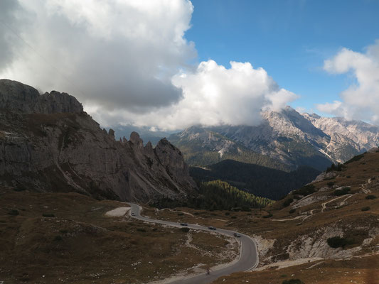 Mit den ÖVs fuhren wir nach Refugio Auronzo