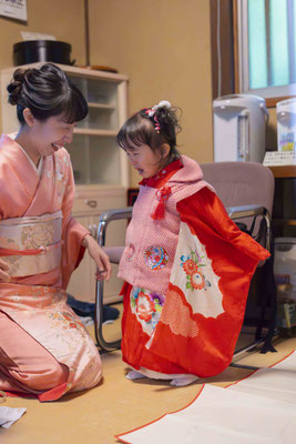 七五三 3歳女の子 ロケーション撮影 雨の日 エフエスティ 扶桑町
