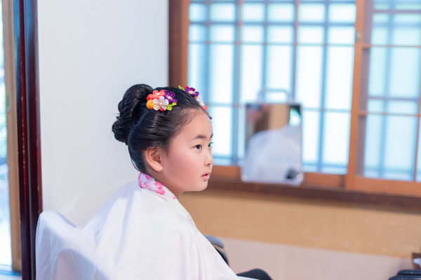 出張ヘアセット　日本髪風