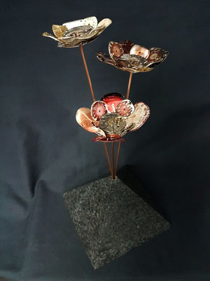 Vase Blume Uhren Mechanismus Hintergrund Schöpfung Kunst Künstler Vintage Metall Steampunk Erholung Recycling Uhr Uhr