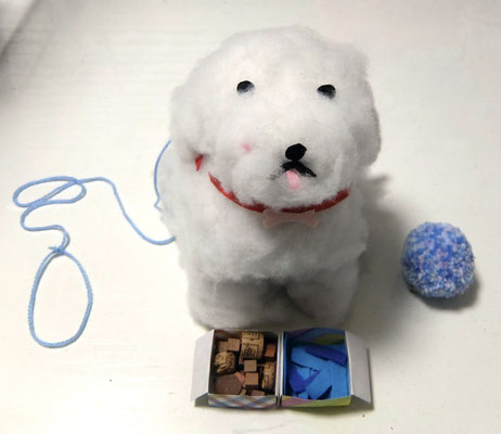 グレートピレニーズの子犬（10歳）　綿をつけてふわふわに！
