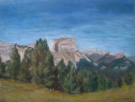 Souvenir du Mont aiguille - pastel - 40x50