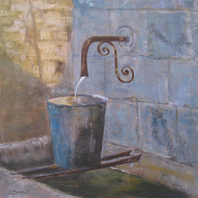 Fontaine - pastel - 40x30