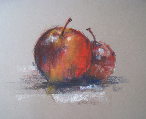 pommes - pastel - 30x40