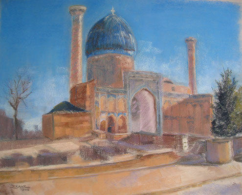 Samarcande Gour Emir - pastel - 50x40