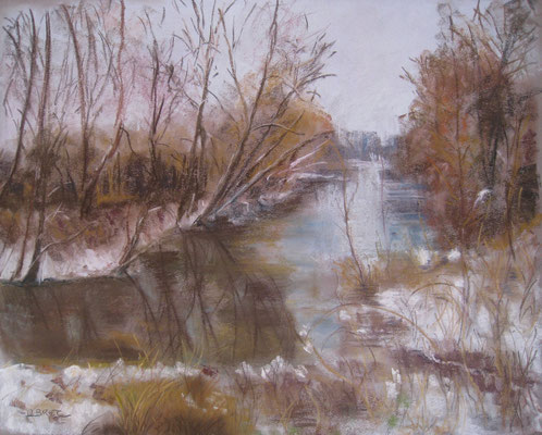 Hiver - pastel - 50x40
