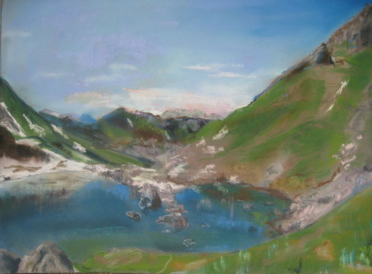 Lac de Darbon- pastel - 30x40