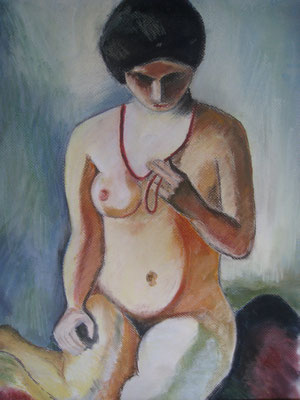 Copie Macke 'nu' - pastel - 40x30