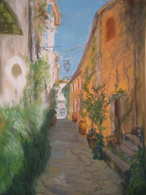 Rue italienne - pastel - 40x30