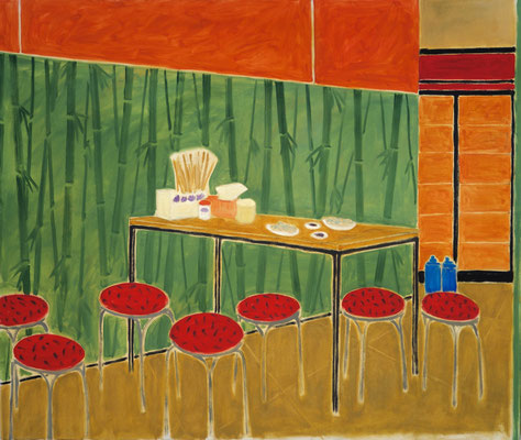 2016 Beijing Bambuswald (80x95) Öl/Acryl auf Baumwolle