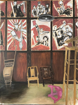 2026 Propaganda (100x75) Öl auf Baumwolle