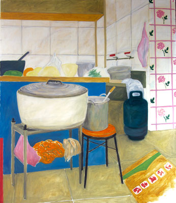 2017 Chengdu Restaurant (110x95) Öl/Acryl auf Baumwolle