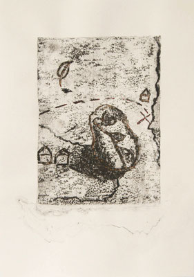 treasuremaps A: 5, 21 cm x 29,7 cm Papierlithografie und Zeichnung, 2020