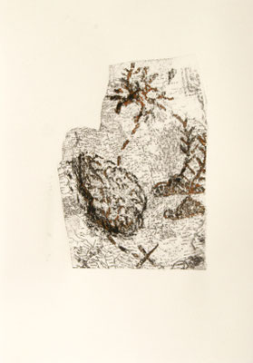 treasuremaps A: 2, 21 cm x 29,7 cm Papierlithografie und Zeichnung, 2020