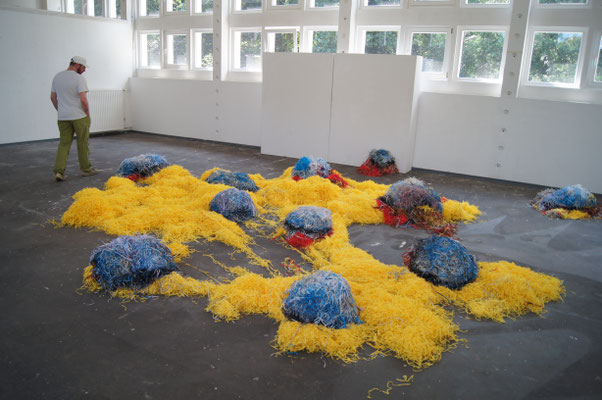 hairy field 2, Ausstellungsansicht Sommerfest Schloss Wiepersdorf, 2018