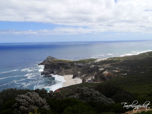 Blick vom Cape Point zum Kap der guten Hoffnung 