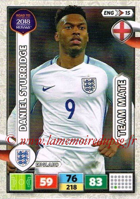 2018 - Panini Road to FIFA World Cup Russia Adrenalyn XL - N° ENG15 - Daniel STURRIDGE (Angleterre)