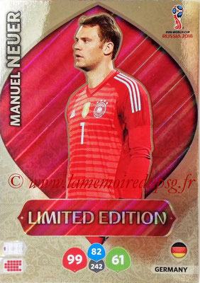 2018 - Panini FIFA World Cup Russia Adrenalyn XL - N° LE-MN - Manuel NEUER (Allemagne) (Limited Edition)