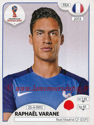 2018 - Panini FIFA World Cup Russia Stickers - N° 195 - Raphaël VARANE (France)