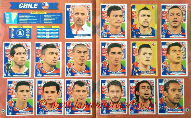 Navarette Copa America Chile 2015 Stickers - Pages 06 et 07 - Chili