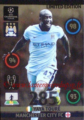 2014-15 - Adrenalyn XL champions League N° LE-YT - Yaya TOURE (Manchester City FC) (Limited Edition)