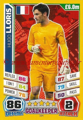 Topps Match Attax England 2014 - N° 104 - Hugo LLORIS (France)