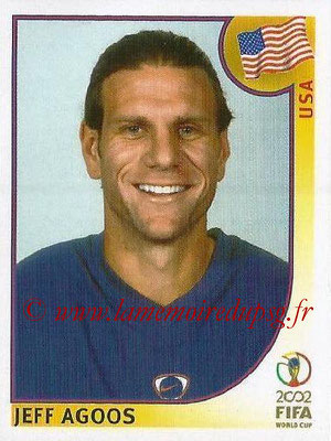 2002 - Panini FIFA World Cup Stickers - N° 280 - Jeff AGOOS (Etats-Unis)