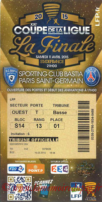 Tickets  Bastia-PSG  2014-15