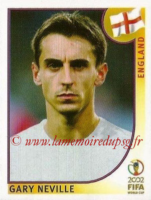 2002 - Panini FIFA World Cup Stickers - N° 426 - Gary NEVILLE (Angleterre)