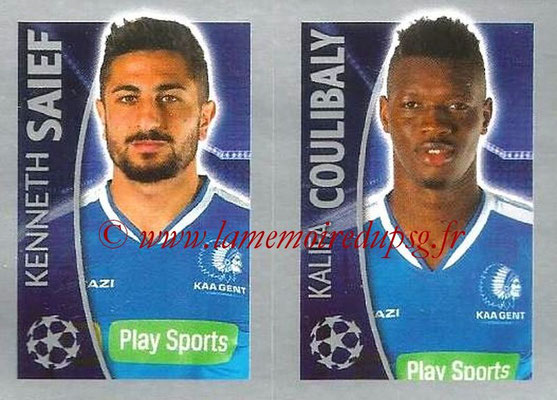 2015-16 - Topps UEFA Champions League Stickers - N° 550 - Kenneth SAIEF + Kalifa COULIBALY (KAA Gent)