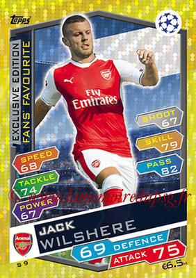 2016-17 - Topps UEFA Champions League Match Attax - N° S9 - Jack WILSHERE (Arsenal FC) (Fans Favourite) (Exclusive Edition)