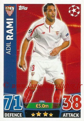 2015-16 - Topps UEFA Champions League Match Attax - N° 274 - Adil RAMI (FC Seville)