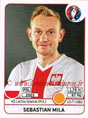 Panini Euro 2016 Stickers - N° 307 - Sebastian MILA (Pologne)