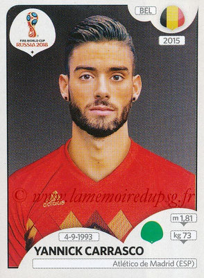 2018 - Panini FIFA World Cup Russia Stickers - N° 528 - Yannick CARRASCO (Belgique)