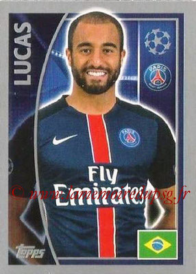 2015-16 - Topps UEFA Champions League Stickers - N° 026 - LUCAS (Paris Saint-Germain)