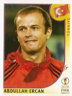 2002 - Panini FIFA World Cup Stickers - N° 196 - Abdullah ERCAN (Turquie)