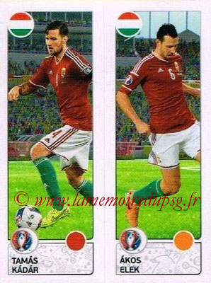 Panini Euro 2016 Stickers - N° 658 - Tamas KADAR + Akos ELEK (Hongrie)