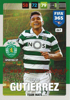 2016-17 - Panini Adrenalyn XL FIFA 365 - N° 261 - Teofilo GUTIERREZ (SportIng CP)