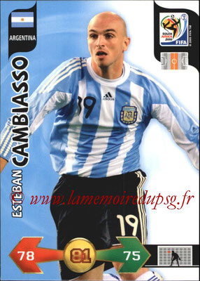 2010 - Panini FIFA World Cup South Africa Adrenalyn XL - N° 013 - Esteban CAMBIASSO (Argentine)