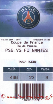 Tickets PSG-Caen  2014-15