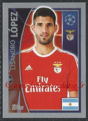 2015-16 - Topps UEFA Champions League Stickers - N° 165 - Lisandro LOPEZ (SL Benfica)