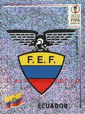 2002 - Panini FIFA World Cup Stickers - N° 511 - Logo Equateur