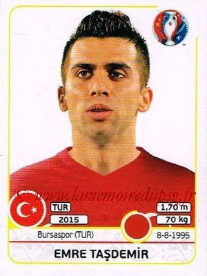 Panini Euro 2016 Stickers - N° 413 - Emre TASDEMIR (Turquie)