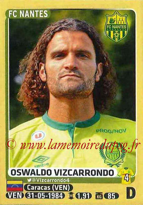 2015-16 - Panini Ligue 1 Stickers - N° 299 - Oswaldo VIZCARRONDO (FC Nantes)