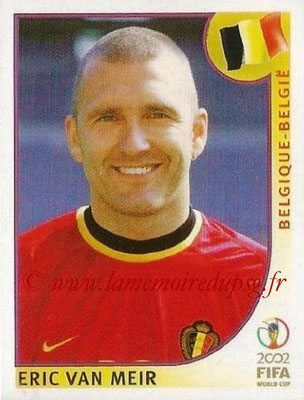 2002 - Panini FIFA World Cup Stickers - N° 556 - Eric VAN MEIR (Belgique)