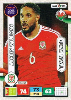 2018 - Panini Road to FIFA World Cup Russia Adrenalyn XL - N° WAL04 - Ashley WILLIAMS (Pays de Galles)